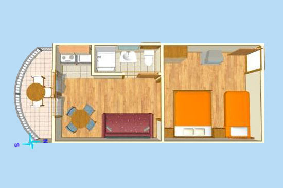 apartmani bekavac makarska tlocrt apartmana