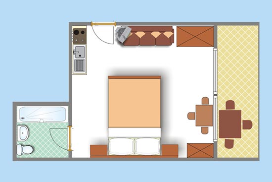 apartmani bekavac makarska tlocrt apartmana